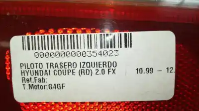 Second-hand car spare part left tailgate light for hyundai coupe (rd) 2.0 fx oem iam references   