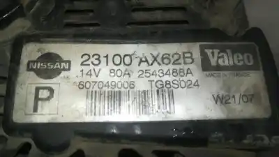 Peça sobressalente para automóvel em segunda mão alternador por nissan micra (k12e) acenta referências oem iam 23100ax62b