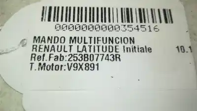 Second-hand car spare part multifunction switch for renault latitude initiale 241 cv / 177 kw oem iam references 253b07743r  