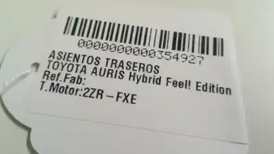 Peça sobressalente para automóvel em segunda mão bancos traseiros por toyota auris hybrid feel  edition referências oem iam   