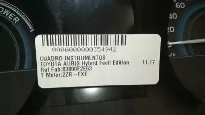 Peça sobressalente para automóvel em segunda mão quadrante por toyota auris hybrid feel  edition referências oem iam 83800f2e63  