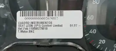 Peça sobressalente para automóvel em segunda mão quadrante por seat leon (1p1) comfort limited referências oem iam 110080279018  