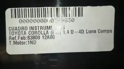 Second-hand car spare part dashboard for toyota corolla (_e12_) 1.4 d (nde120_) oem iam references 8380012a00  