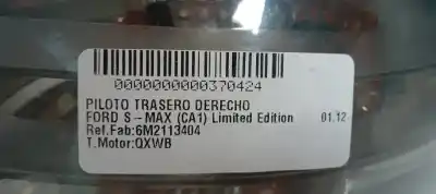 Second-hand car spare part right tailgate light for ford s-max (ca1) titanium (03.2010->) 140 cv / 103 kw oem iam references 6m2113404  
