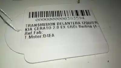 Pezzo di ricambio per auto di seconda mano trasmissione anteriore sinistra per kia cerato 2.0 ex crdi berlina riferimenti oem iam 