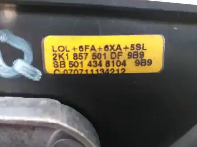 Автозапчастина б/у ліве дзеркало для volkswagen caddy ka/kb (2k) furg. 69 cv / 51 kw посилання на oem iam 2k1857501df  