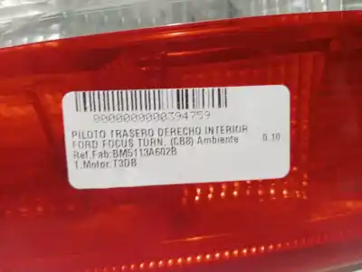Second-hand car spare part interior rear right light for ford focus lim. (cb8) ambiente oem iam references bm5113a602b  