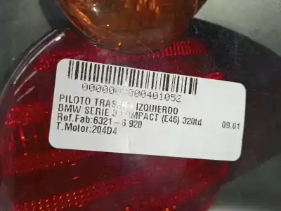 Second-hand car spare part left tailgate light for bmw 3 compact (e46) 320 td oem iam references 6321-6 920  