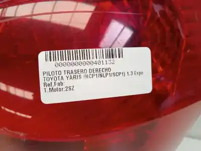 Second-hand car spare part right tailgate light for toyota yaris (ncp1/nlp1/scp1) 1.3 expo oem iam references   