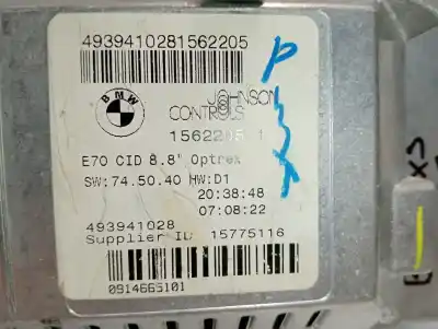 Tweedehands auto-onderdeel multifunctioneel display voor bmw x5 (e70) 3.0d oem iam-referenties 15622051  