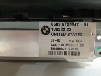 Second-hand car spare part audio system / radio cd for bmw x5 (e70) 3.0d oem iam references 6583 9159047-01  