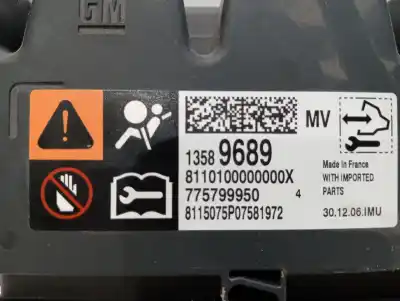 Second-hand car spare part airbag control unit for opel adam (m13) 1.4 oem iam references 13589689