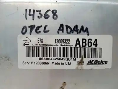 Second-hand car spare part ecu engine control for opel adam (m13) 1.4 oem iam references 12668866  