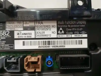 Second-hand car spare part multifunction display for renault captur adventure oem iam references 00134379  