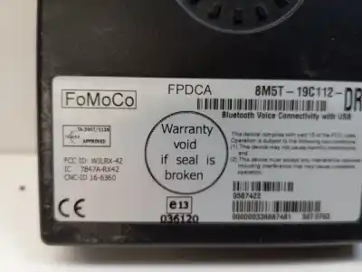 Peça sobressalente para automóvel em segunda mão módulo bluetooth por ford focus lim. (cb8) ambiente referências oem iam bm5t-19c112-dr  
