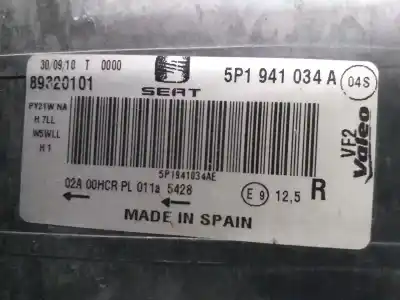 Second-hand car spare part right headlight for seat leon (1p1) reference oem iam references 5p1941034a  