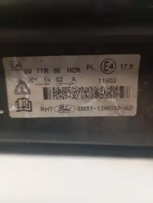 Second-hand car spare part left headlight for ford focus lim. (cb4) titanium oem iam references 8m51-13w030-ad  