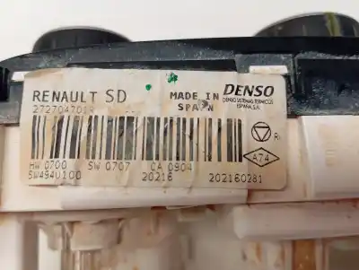 Peça sobressalente para automóvel em segunda mão comando de sofagem (chauffage / ar condicionado) por renault clio iv authentique referências oem iam 272704701r  