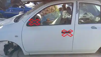 Peça sobressalente para automóvel em segunda mão porta da frente esquerda por nissan micra (k12e) acenta referências oem iam 