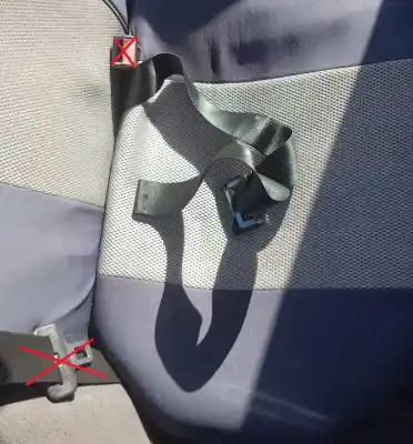 Second-hand car spare part central rear seat belt for opel corsa a cup oem iam references 