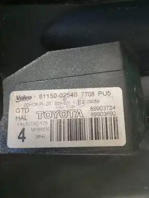 Second-hand car spare part left headlight for toyota auris luna+ oem iam references 89903724  