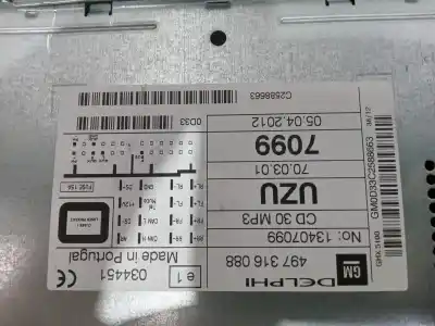 Peça sobressalente para automóvel em segunda mão sistema de áudio / rádio cd por opel corsa d ´´111 years´´ referências oem iam 497316088  