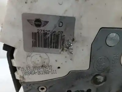Pièce détachée automobile d'occasion serrure de porte avant droite pour bmw mini (r56) cooper références oem iam 275259607