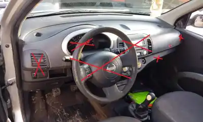 Peça sobressalente para automóvel em segunda mão tablier por nissan micra (k12e) acenta referências oem iam 