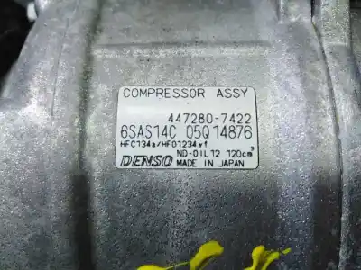 Автозапчасти б/у компрессор кондиционера воздуха за mercedes-benz clase a (w176) a 220 cdi (176.003) ссылки oem iam 4472807422 p3-b3-14-1 6sas14c05q14876