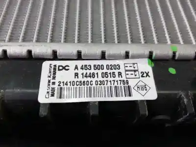 Pièce détachée automobile d'occasion intercooler / échangeur d'air pour smart fortwo coupé (453) 0.9 (453.344. 453.353) références oem iam a4535000203 p2-b10-6 