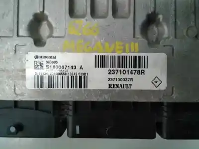 Second-hand car spare part ecu engine control for renault megane iii berlina 5 p emotion oem iam references 237101478r e2-a1-39-3 5180067143a