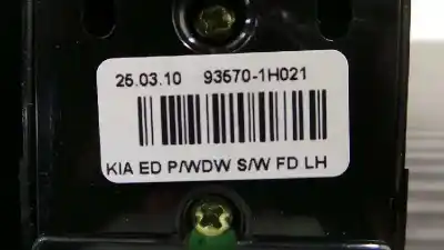 Second-hand car spare part left front power window switch for kia cee´d emotion oem iam references 935701h021 e3-a3-28-1 