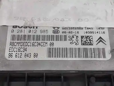 Gebrauchtes Autoersatzteil ecu-motorsteuergerät uce motorsteuergerät zum citroen c4 berlina collection oem-iam-referenzen 0281012985  9661204380