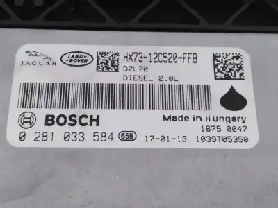 Pièce détachée automobile d'occasion calculateur moteur ecu pour land rover evoque pure références oem iam hx7312c520ffb e3-b3-15-4 0281033584