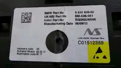 Peça sobressalente para automóvel em segunda mão quadrante por bmw mini (r56) cooper d referências oem iam 923243003 e3-a2-48-1 