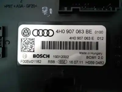Автозапчастина б/у електронний модуль для audi a6 lim. (4g2) 2.0 tdi посилання на oem iam 4h0907063be e2-a1-2-6 