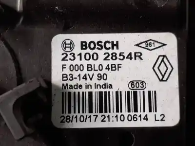 Pezzo di ricambio per auto di seconda mano alternatore per dacia logan ii essential riferimenti oem iam 231002854r  