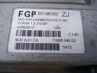 Автозапчасти б/у блок управления двигателем за opel corsa c corsavan ссылки oem iam 55196352zj e3-a5-17-4 4z6629f1f