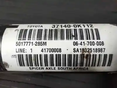 Автозапчасти б/у центральная трансмиссия за toyota hilux (kun) * ссылки oem iam 371400k112 p1-a6-41 5017771285m