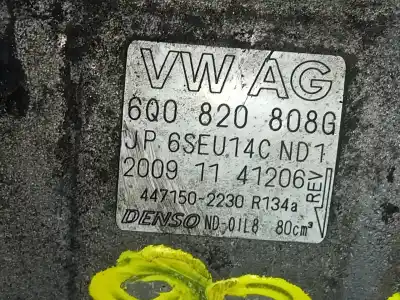 Peça sobressalente para automóvel em segunda mão compressor de ar condicionado a/a a/c por seat ibiza (6j5) reference referências oem iam 6q0820808g  4471502230