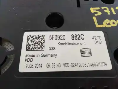 Second-hand car spare part dashboard for seat leon (5f1) reference ecomotive oem iam references 5f0920862c e2-a1-10-1 02419061455010574 Second-hand car spare part dashboard for seat leon (5f1) reference ecomotive oem iam references 5f0920862c e2-a1-10-1 02419061455010574