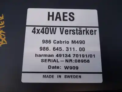 Автозапчастина б/у антенний підсилювач для porsche boxster (typ 986) confort посилання на oem iam 98664531100 e3-b6-58-5 4913470191