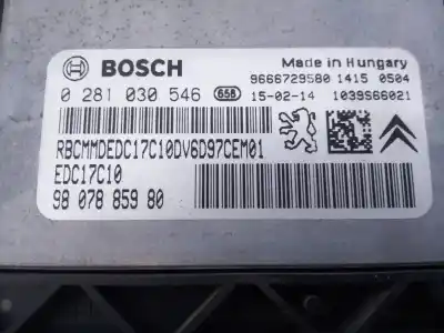 Second-hand car spare part ecu engine control for peugeot 208 active oem iam references 9807885980 e3-b2-49-3 0281030546