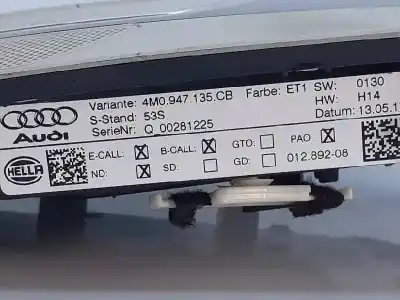 Автозапчастина б/у внутрішне світло для audi q7 (4m) 3.0 tdi quattro посилання на oem iam 4m0947135cb e2-a1-6-1 q00281225
