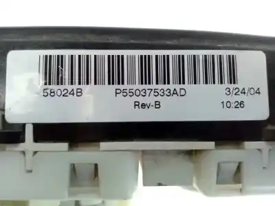 Pezzo di ricambio per auto di seconda mano controllo riscaldamento / aria condizionata per chrysler jeep cherokee (kj) 2.5 crd cat riferimenti oem iam 55037533ae e3-b6-22-1 