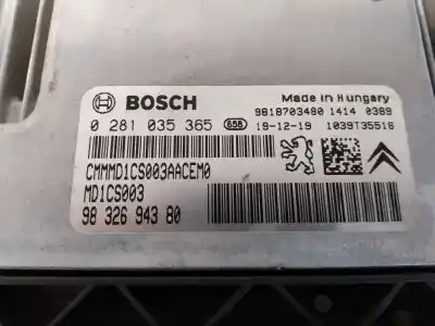 İkinci el araba yedek parçası ecu motor kontrol cihazi için opel crossland x opel 2020 oem iam referansları 0281035365  9832694380