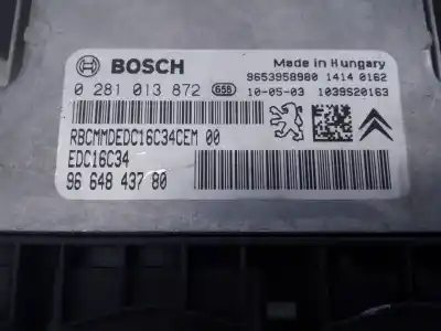 Tweedehands auto-onderdeel ecu motorcontroller voor citroen c3 exclusive oem iam-referenties 9664843780 e3-b2-50-4 0281013872