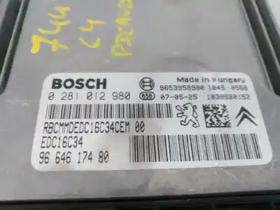 Автозапчастина б/у ебу контролер двигуна для citroen c4 grand picasso exclusive посилання на oem iam 9664617480 e3-b2-34-4 0281012980