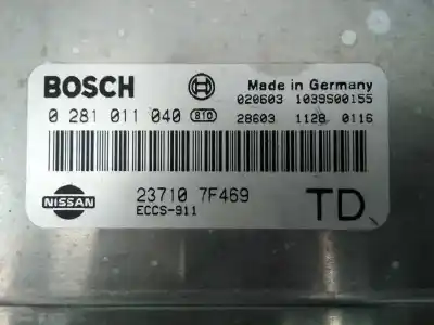 Pièce détachée automobile d'occasion calculateur moteur ecu pour nissan terrano/terrano.ii (r20) aventura références oem iam 237107f469 e3-b4-31-4 0281011040
