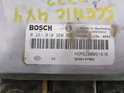 Автозапчастина б/у ебу контролер двигуна для renault scenic rx4 (ja0) 1.9 dci sportway посилання на oem iam 0281010980 e2-a1-27-1 8200091416